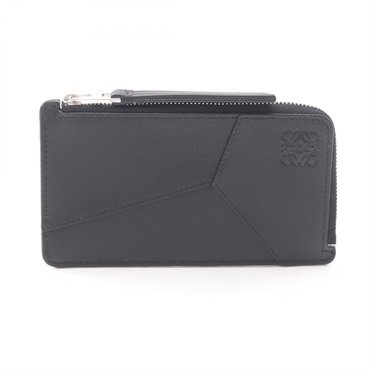 LOEWE Puzzle Long Coin Card Holder zip purse C510G17X051100 leather Black NEW
