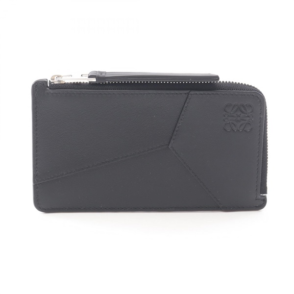LOEWE Puzzle Long Coin Card Holder zip purse C510G17X051100 leather Black NEW