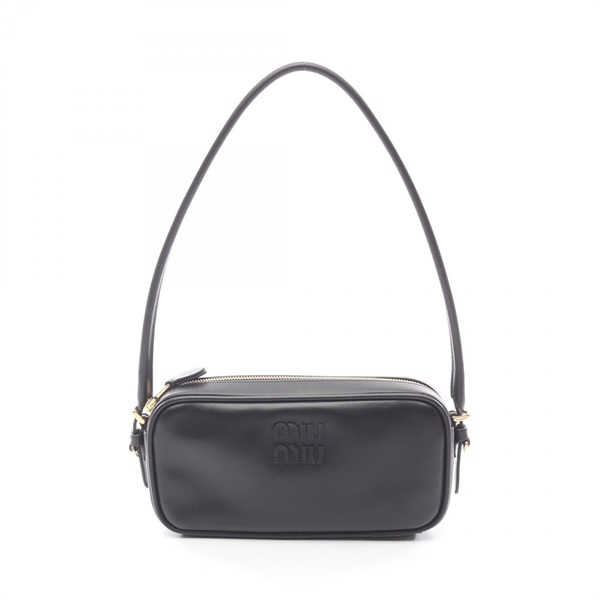 Miu Miu Shoulder Hand bag 5NE024AF8WF0002 leather Black NEW Women logo