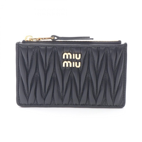 Miu Miu MATELASSE'MIU coin purse wallet 5MB06MAFPPF0002 leather Black NEW women