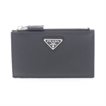 PRADA SAFFIANO TRIANG Card Case 2MC086QHHF0002 Saffiano leather Black NEW logo