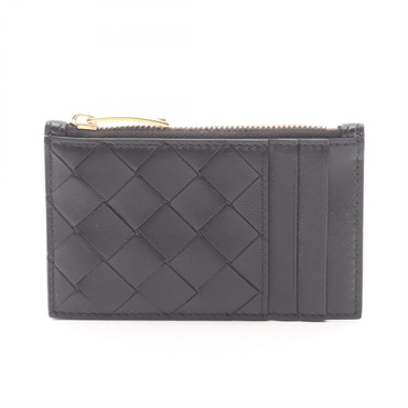 BOTTEGA VENETA Intrecciato Card holder Case purse 757889VCPP38425 leather Black
