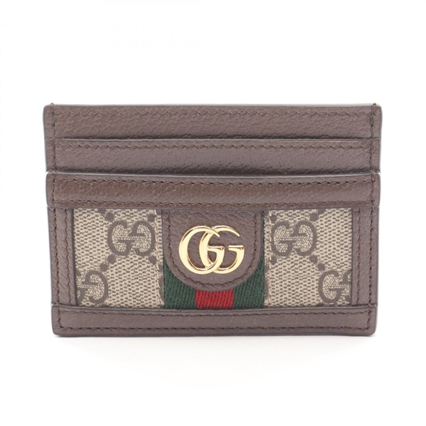 GUCCI Ophidia GG Supreme Card Case 52315996IWG8745 leather canvas Brown NEW