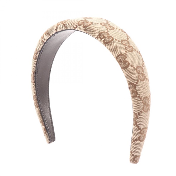 GUCCI Original GG canvas headband 789987KQW009700 canvas Beige NEW Women