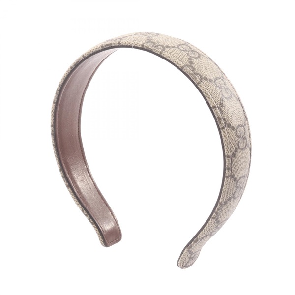 GUCCI GG Fabric Hairband 8389284HBEY2500 PVC Beige NEW Women