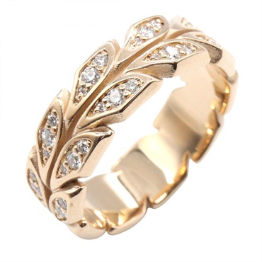 TIFFANY＆CO Victoria Vine Diamond Ring 18KPG Rose Gold Used women US size 5.5