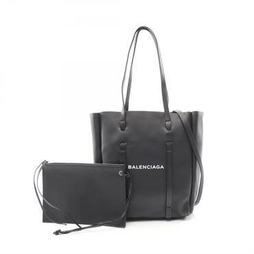 BALENCIAGA Everyday Tote XS 2Way Tote Bag 489813 leather Black Used Women