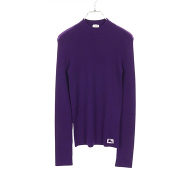 BURBERRY knit Pullover Sweater wool Purple #S Used Women