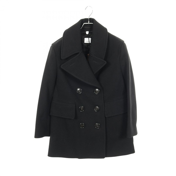 BURBERRY Pea coat 8072684 wool Black #UK2 Used Women