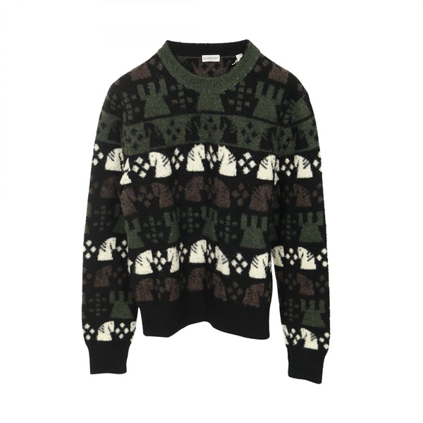 BURBERRY knit wool Green Multicolor #S Used mens