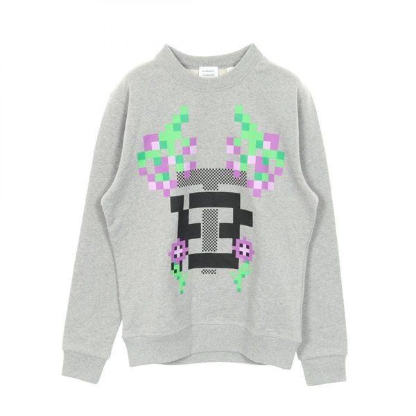 BURBERRY × Minecraft sweat cotton Gray #XXS Used mens