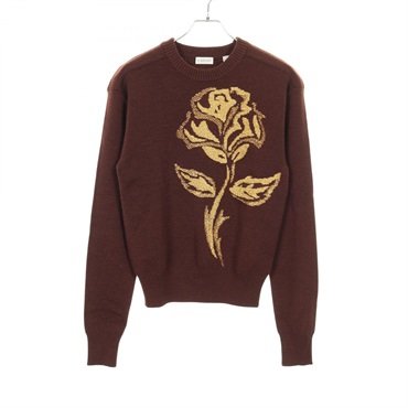 BURBERRY Pullover Sweater Knitwear knit 8075827 wool Brown Gold #XS Used mens