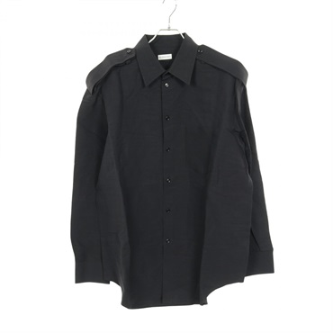 BURBERRY Overshirt 8088813 Paper fiber / viscose Black #L Used mens