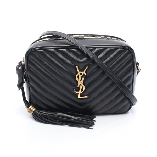 SAINT LAURENT PARIS LOU Shoulder Crossbody Bag 612544 leather Black Used Women