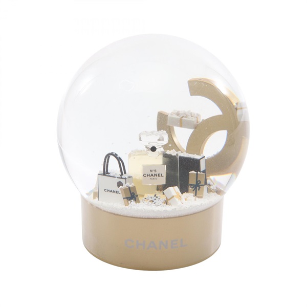 CHANEL Snow Globe 2023 Novelty COCO Mark No.5 Shopper Ornament Glass Used Women