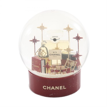 CHANEL Snow Globe 2022 Novelty No.5 Shopper Glass Clear Multicolor Used Women CC