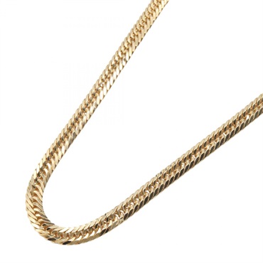 JEWELRY Triple 6 side Curb link chain Necklace 18KYG Yellow Gold Used unisex