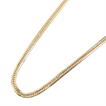 JEWELRY Triple 6 side Curb link chainNecklace 18KYG Yellow Gold Used unisex