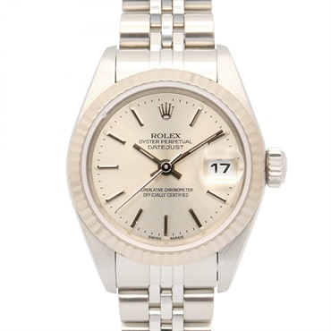 ROLEX Datejust K Wrist Watch 79174 Automatic 18KWG White Gold SS Used Women