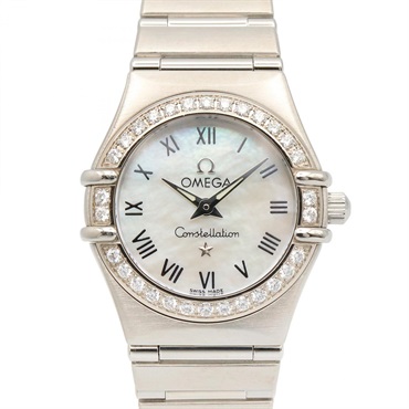 OMEGA Constellation Mini Diamond Wrist Watch 1466.61 Quartz SS Used Women