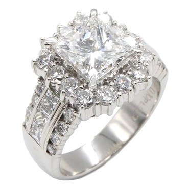 JEWELRY Diamond Ring Pt900 Platinum Used women US size 6