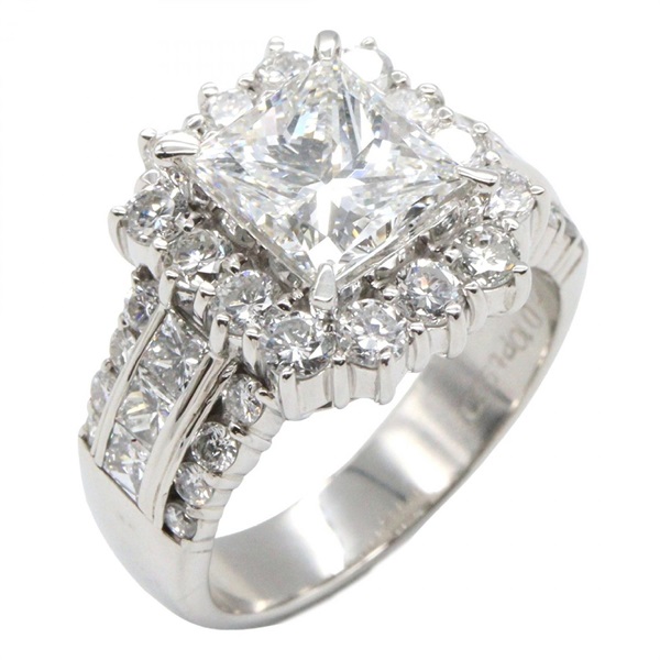 JEWELRY Diamond Ring Pt900 Platinum Used women US size 6