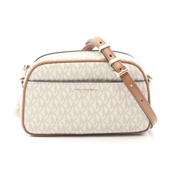 Michael Kors JET SET Small Crossbody Shoulder Bag 32F5GJ6C5B149 canvas White NEW