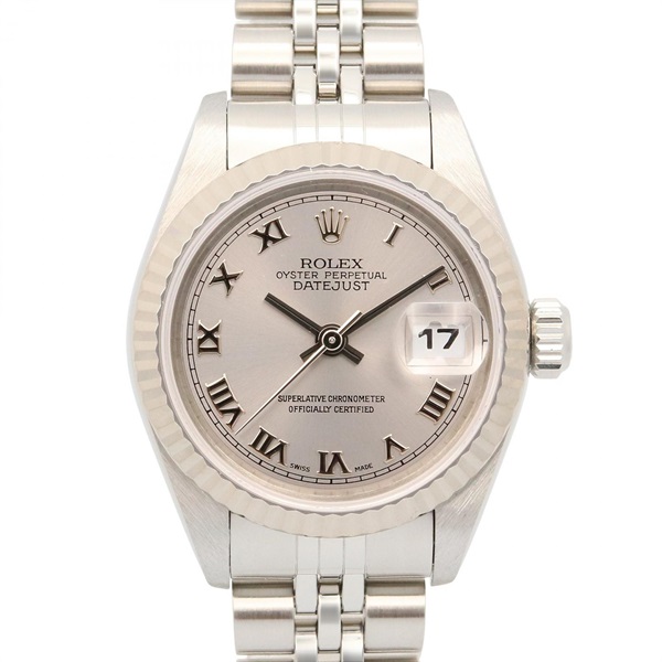 ROLEX Datejust U Wrist Watch 69174 Automatic 18KWG White Gold SS Used Women