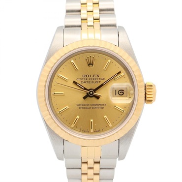 ROLEX Datejust R Wrist Watch 69173 Automatic 18KYG Yellow Gold SS Used Women
