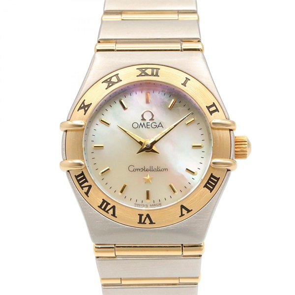 OMEGA Constellation Mini Wrist Watch 1262.70 Quartz 18KYG Gold SS Used Women
