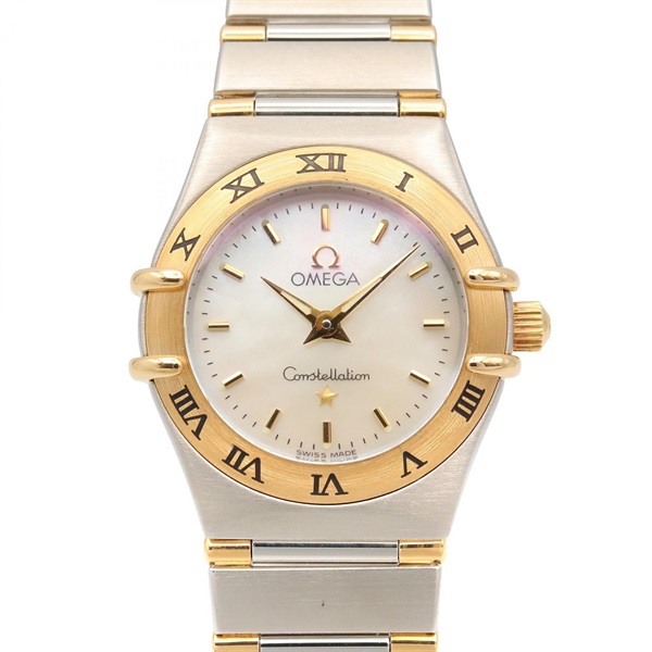 OMEGA Constellation Mini Wrist Watch 1362.70 Quartz 18KYG Gold SS Used Women