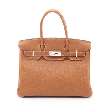 HERMES Birkin 30 Handbag Togo leather L Brown Gold Used Women SHW