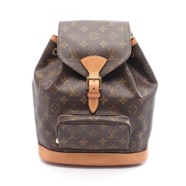 LOUIS VUITTON Montsouris MM Rucksack Backpack M51136 Monogram leather Brown Used