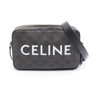 CELINE Triomphe Medium Messenger Shoulder Crossbody Bag 194502 PVC canvas Used