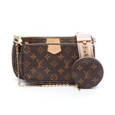 LOUIS VUITTON Multi Pochette Accessoires chain Shoulder Bag M44840 Monogram pink