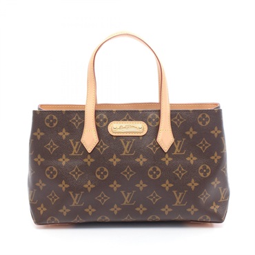 LOUIS VUITTON Wilsher PM Handbag M40595 Monogram canvas leather Brown Used Women