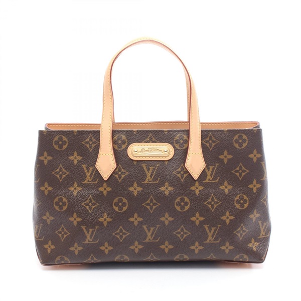 LOUIS VUITTON Wilsher PM Handbag M40595 Monogram canvas leather Brown Used Women