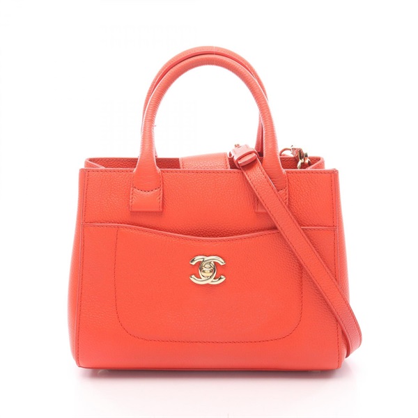 CHANEL Shoulder crossbody Neo Executive Tote Small Handbag A69929 leather Orange