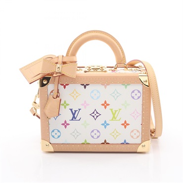 LOUIS VUITTON LV TM Petite Valise Shoulder Handbag M13125 Monogram Multi white