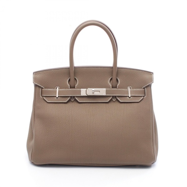 HERMES Birkin 30 Handbag Togo leather Gray Etoupe Grey SHW R Used Women