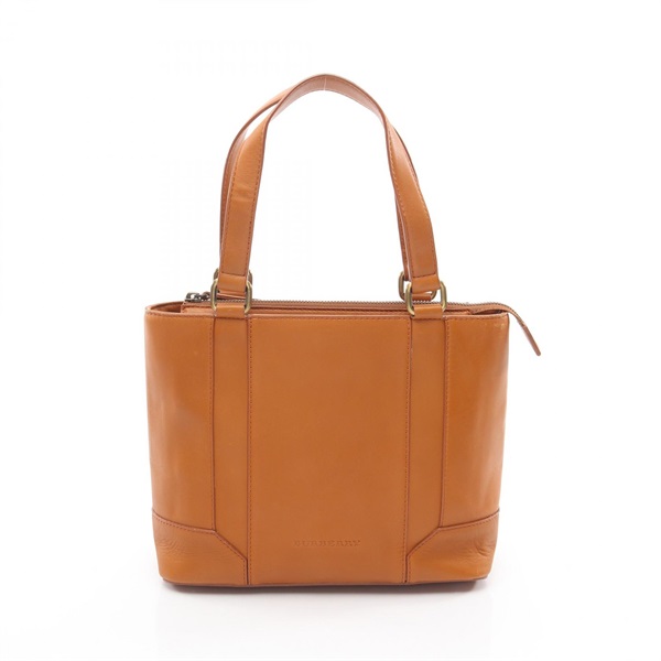 BURBERRY Nova Check Handbag leather Brown Used Women