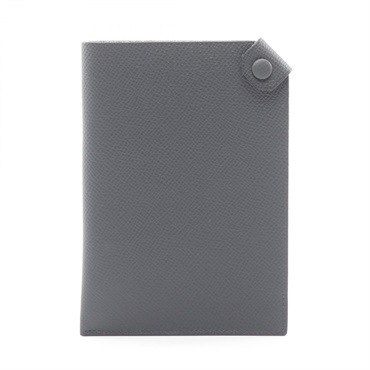 HERMES Tarmac PM Passport Case Card holder B Epsom leather Gris Misty Used