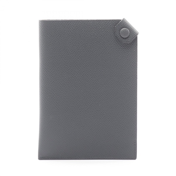 HERMES Tarmac PM Passport Case Card holder B Epsom leather Gris Misty Used