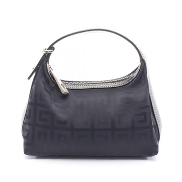 GIVENCHY mini Handbag canvas leather Black Used Women