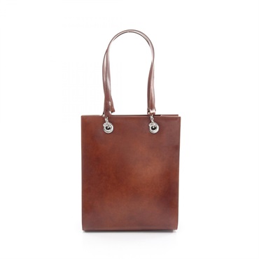 CARTIER PANTHERE Shoulder Tote Hand bag leather Brown Used Women SHW