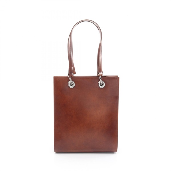 CARTIER PANTHERE Shoulder Tote Hand bag leather Brown Used Women SHW