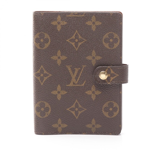 LOUIS VUITTON Agenda PM Monogram Notebook Cover R20005 Brown Used Women LV