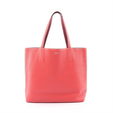 HERMES Doble Sense 45 Tote reversible Bag Taurillon Clemence Bougainvillier ruby