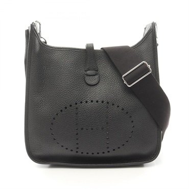 HERMES Evelyne 3 PM Shoulder crossbody Bag W 056277CK Taurillon Clemence SHW BK