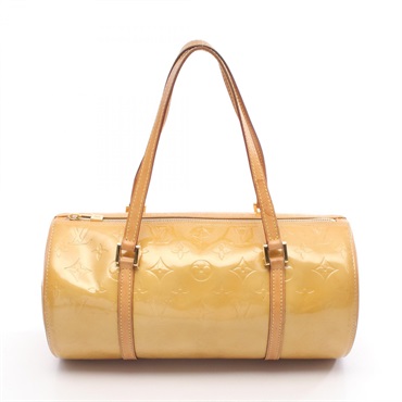 LOUIS VUITTON Bedford Shoulder Handbag M91006 Vernis leather Beige Used Women LV